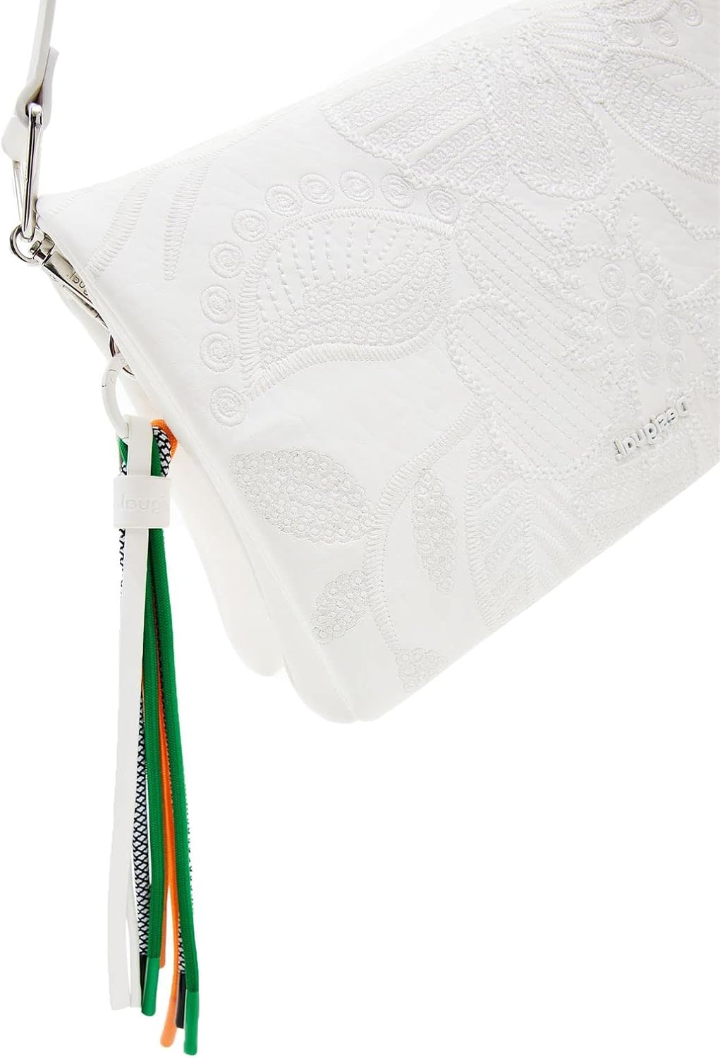 Desigual Damen Bag_Alpha Dortmund Flap 7002 ORANGE Weiss, Weiss