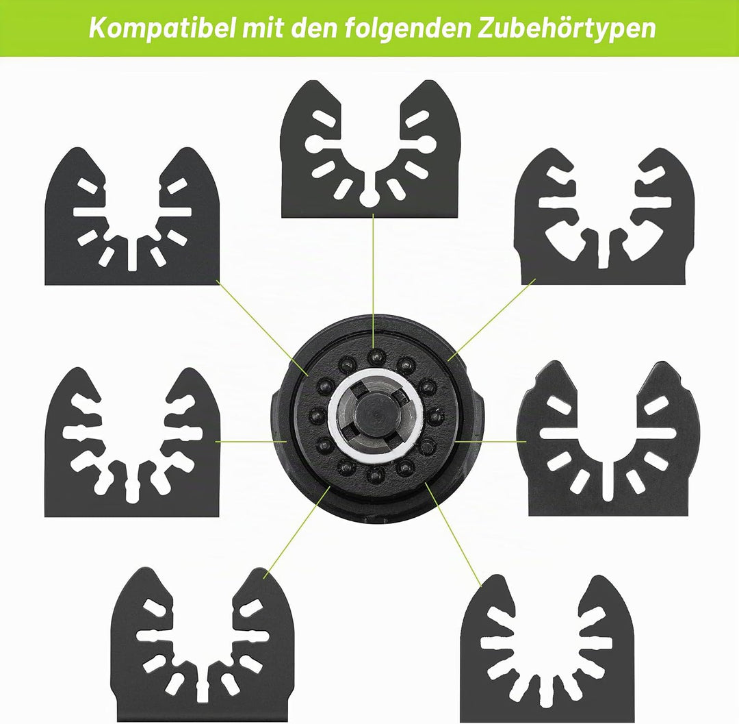 WORKPRO 300W Multifunktionswerkzeug, Oszillierende Säge mit 17 Zubehör und Aufbewahrungstasche, 7 Dr