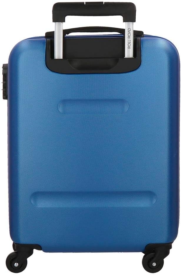 Roll Road Flex Kabinenkoffer Blau 38x54x20 cms Hartschalen ABS Kombinationsschloss 35L 2,5Kgs 4 Räde