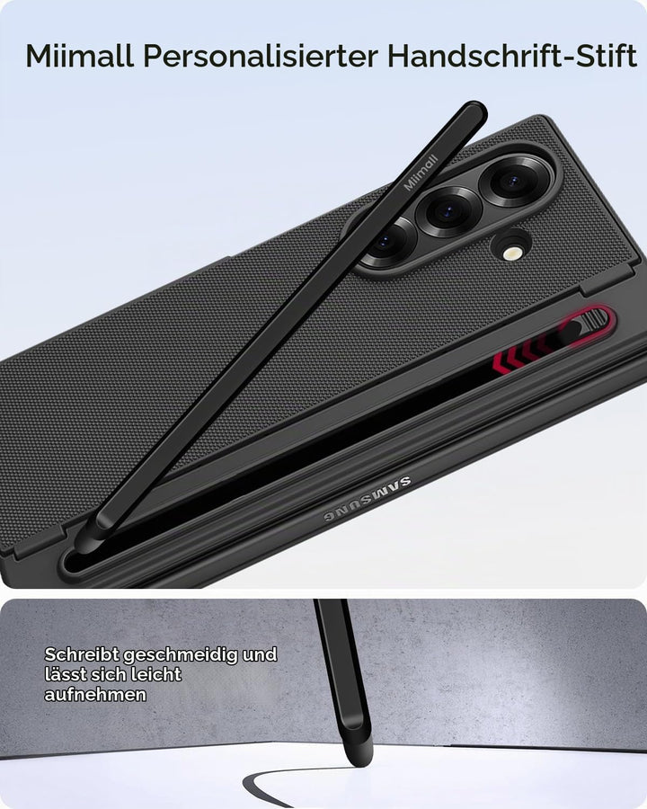 Miimall Kompatibel mit Samsung Galaxy Z Fold 5 Hülle mit S-Pen &amp; Stifthalter, [HD Displayschutz] Ult