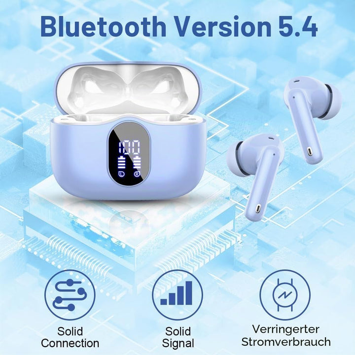 Btootos Bluetooth Kopfhörer, Kopfhörer Kabellos Bluetooth 5.4 Sport In Ear Kopfhörer mit 4 Mikrofon,
