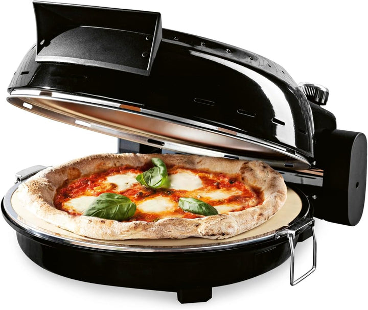 GOURMETmaxx Elektrischer Pizza-Ofen | Bis zu 420°C - Mit Pizzastein, Temperatureinstellung & 30min.