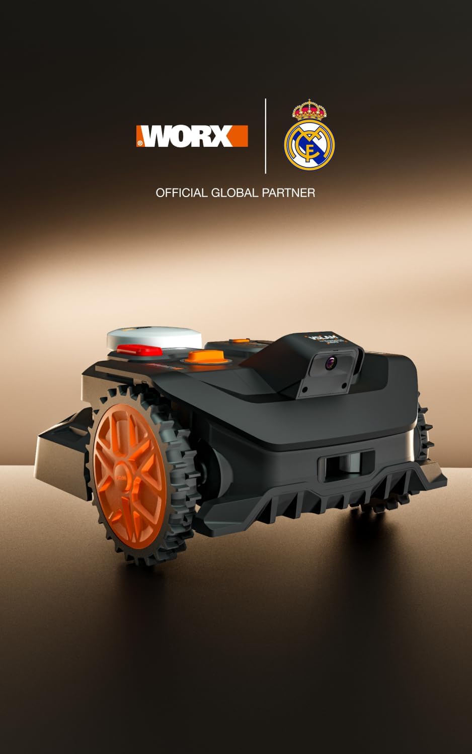 Worx Landroid Vision Cloud WR304E 2WD Mähroboter mit Garage, kabelloser Rasenmähroboter für bis zu 4