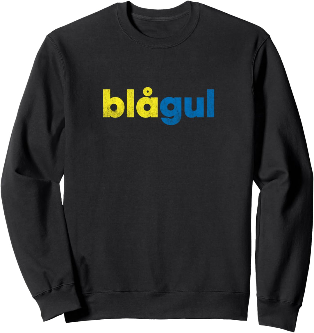 Vintage Blå Gul (Blau und Gelb in Schwedisch) - Schweden Sweatshirt