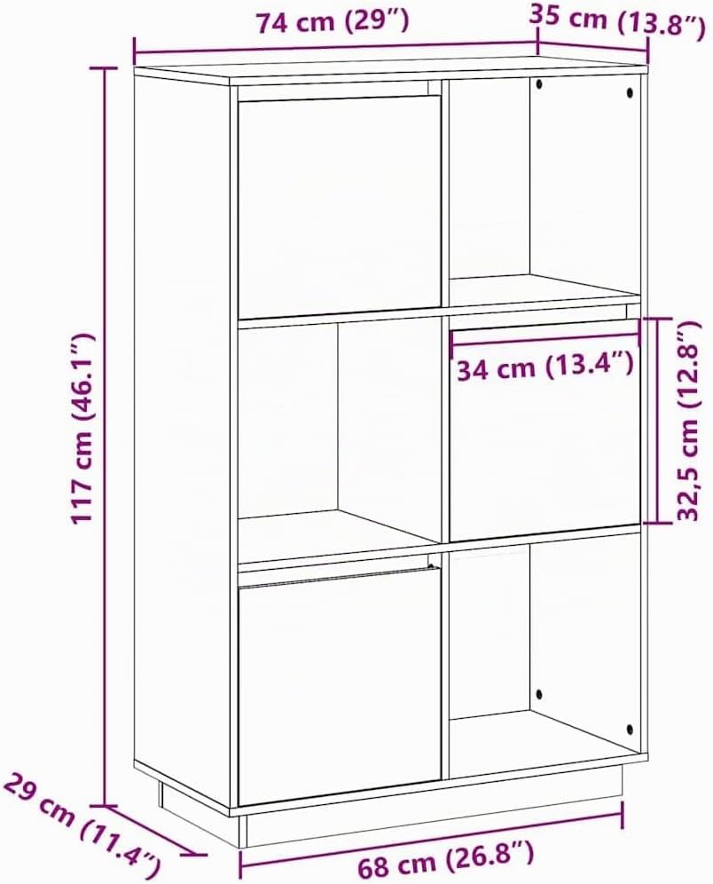 vidaXL Highboard Sideboard Kommode Schrank Anrichte Beistellschrank Mehrzweckschrank Holzschrank Hoc