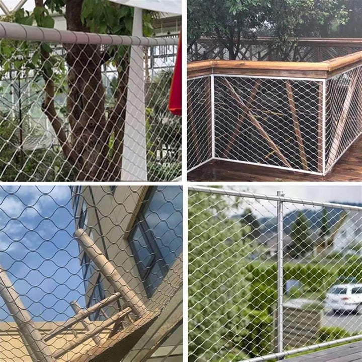 VXHCS 304 Edelstahl-Seilnetz, Flexibles Seil-Geländer-Netz, Galvanisierte Drahtzaunrolle, für Garden