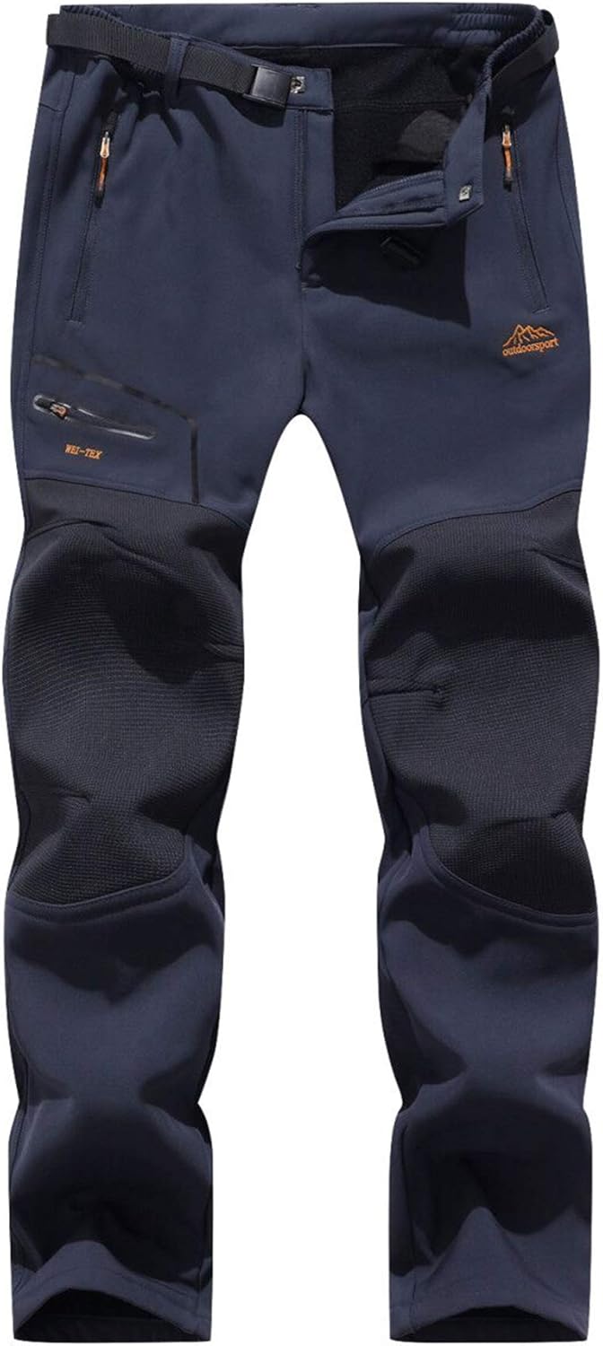 BenBoy Herren Wanderhose Wasserdicht Softshellhose Outdoorhose Winddicht Warm Gefüttert Skihose Snow