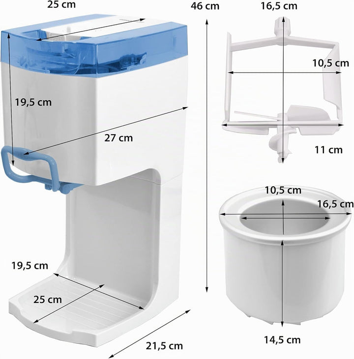 Syntrox Germany Softeismaschine für Zuhause | 4in1 Eismaschine für Softeis, Frozen Joghurt &amp; Sorbet
