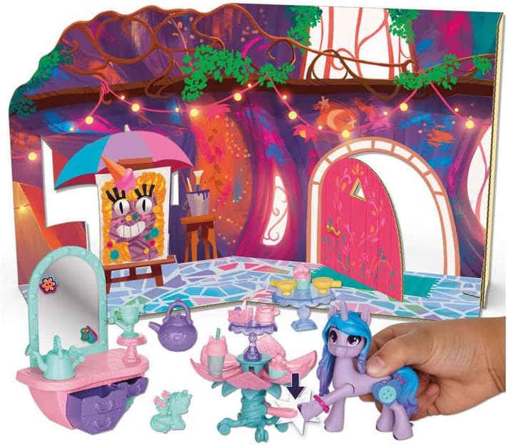 My little Pony – Entdecke Dein Ponyfunkeln Einhorn-Teeparty Izzy Moonbow, Hoof to Heart Pony, 21 Acc