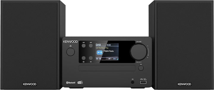 KENWOOD M-725DAB-B - Micro HiFi-System mit DAB+, CD, USB, Bluetooth und TFT-Display, Midnight Black,