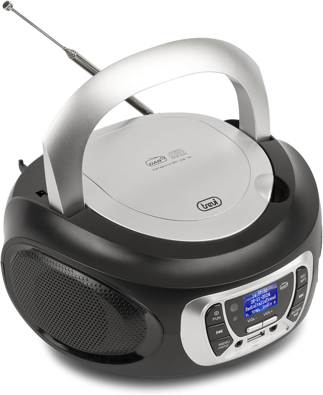 Trevi CMP 510 DAB Stereo Tragbare CD Boombox Radio DAB/DAB+ mit RDS, USB, AUX-IN, Kopfhörerbuchse, S