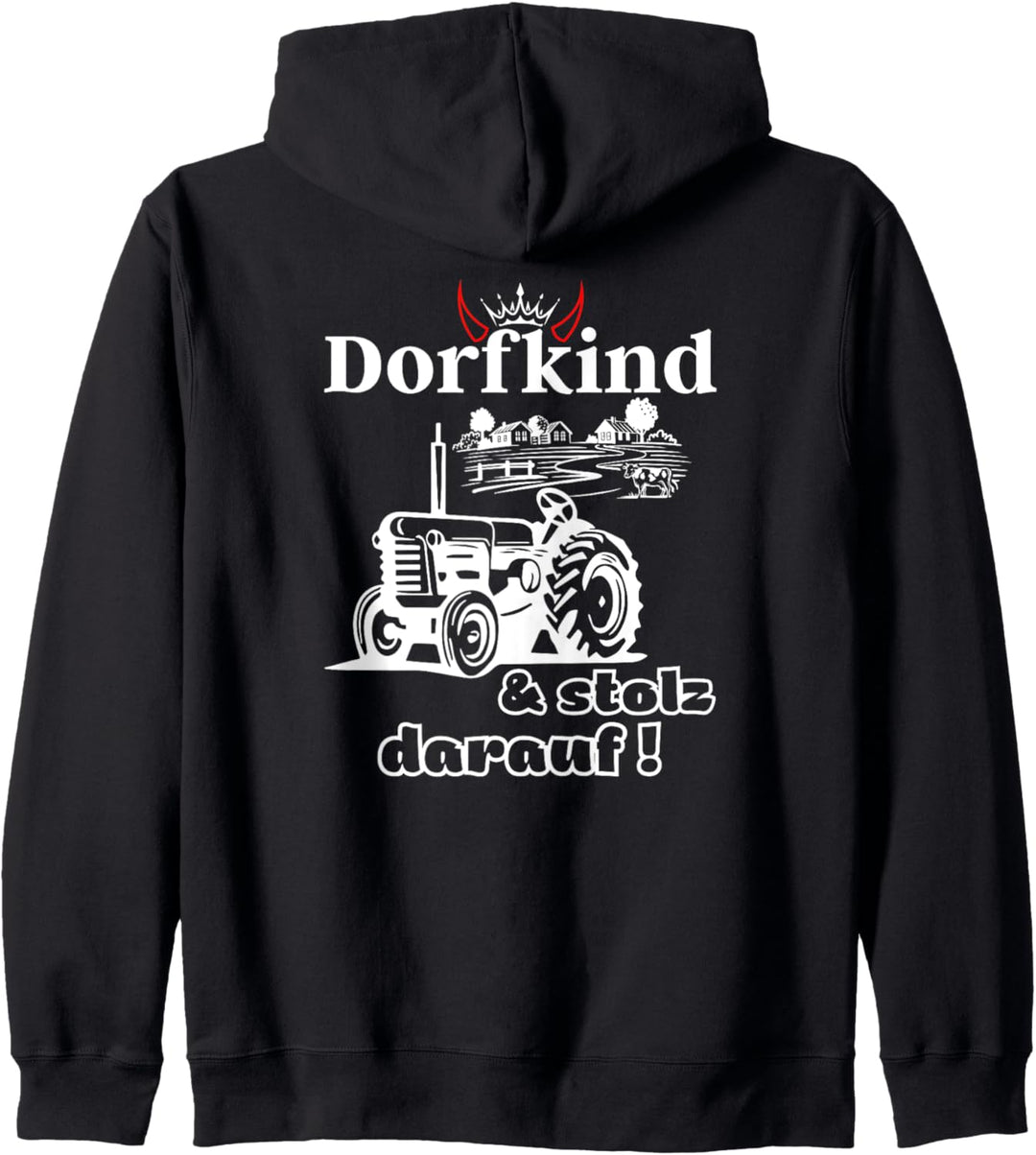 Dorfkind und stolz Darauf-spruch und Motiv Kapuzenjacke
