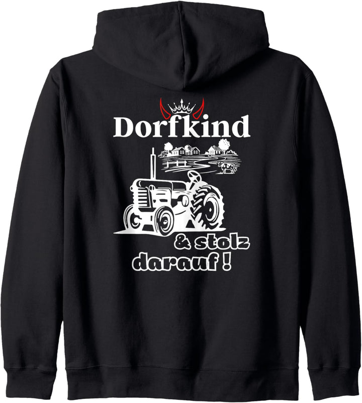 Dorfkind und stolz Darauf-spruch und Motiv Kapuzenjacke