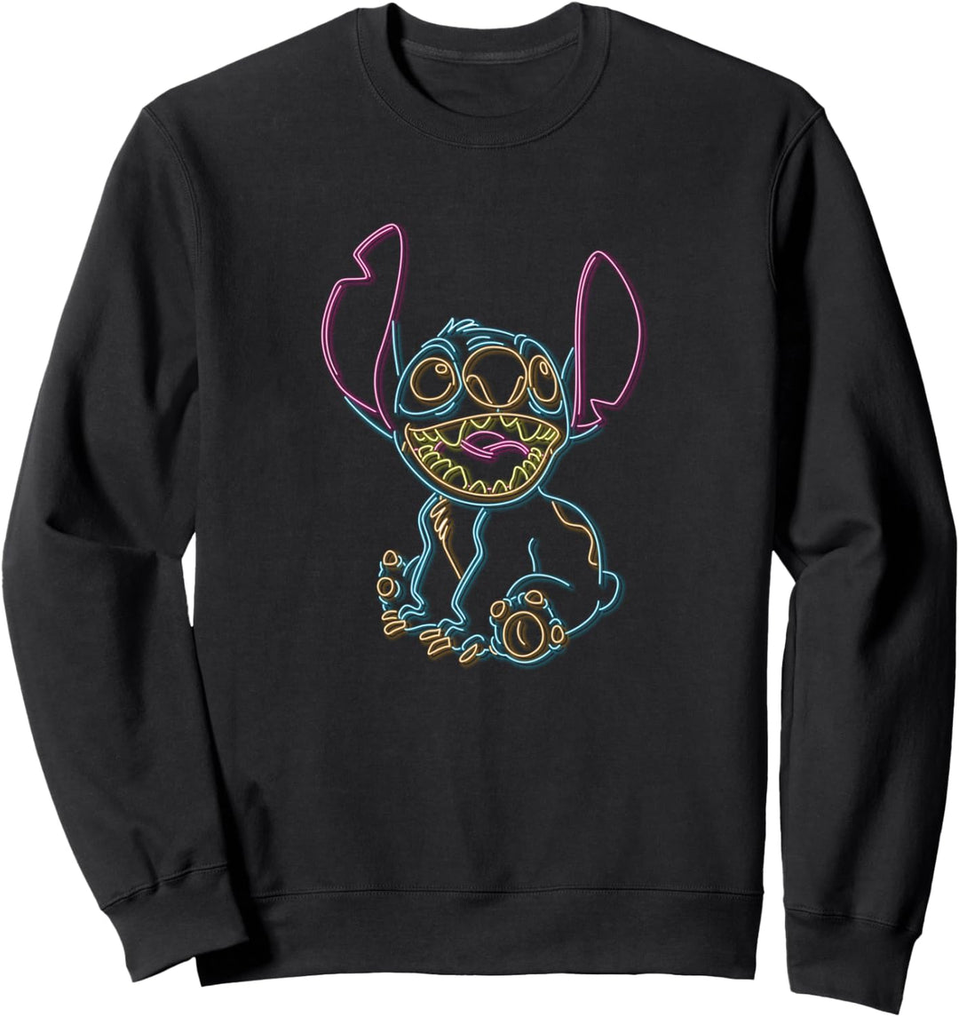 Disney Lilo & Stitch Neon Stitch Outline Sweatshirt
