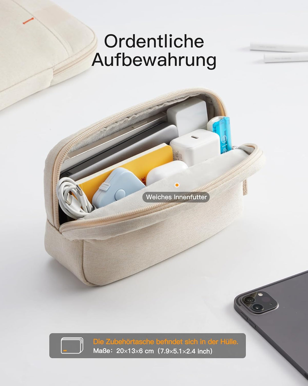 Inateck 360° Schutz Laptoptasche, Kompatibel mit 14 Zoll MacBook M1/M2/M3/M4/M5 Pro/Max 2021-2026, L