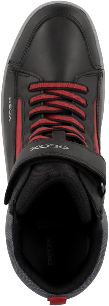 Geox Jungen J Arzach Boy A Sneakers 24 EU Black Red, 24 EU Black Red
