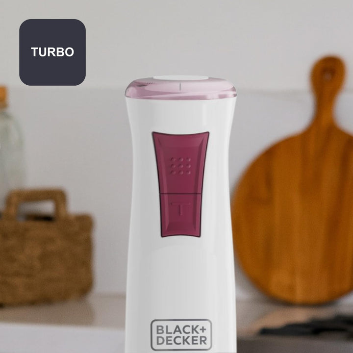Black+Decker - Stabmixer BXHBA601E | 600W | 20 Geschwindigkeiten | Turbo-Funktion | Edelstahlklingen