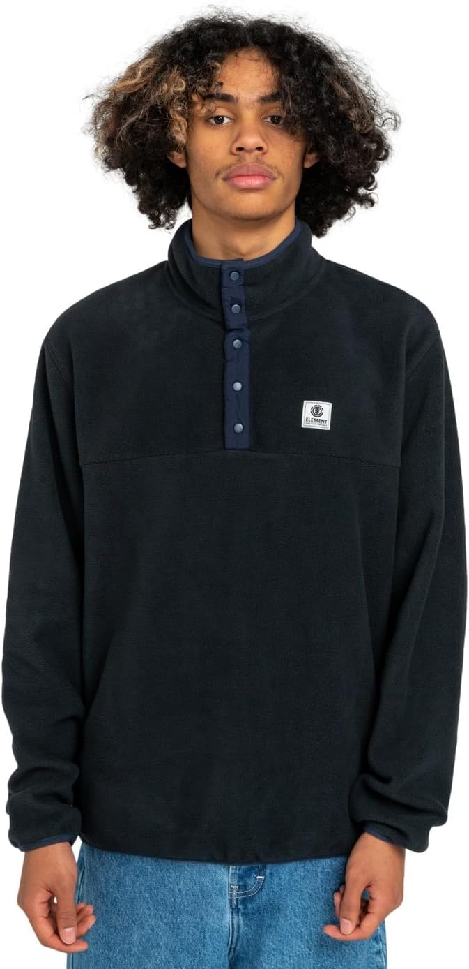Element Abenaki - Fleece mit Druckknöpfen für Männer ELYJK00155, Flint Black
