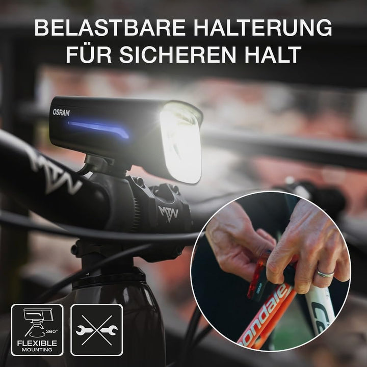 OSRAM LEDsBIKE Race 50 Set, wiederaufladbares Fahrradlichtset, StVZO-zugelassenes Front- und Rück-LE