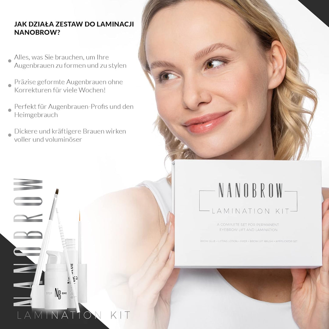 Augenbrauen Laminierung Set Nanobrow Lamination Kit - Professionelle Augenbrauenlaminierung Set zu H
