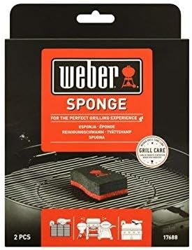 Weber 6763 Precision Grill Tongs & Spatula Set Premium Grillbesteck-2-teilig, Schwarz/Silber & 17688