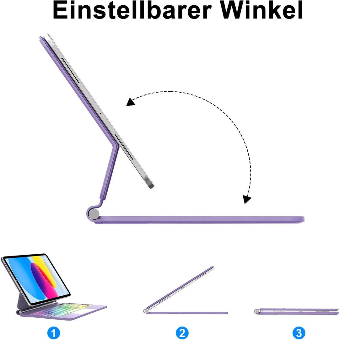 IVEOPPE Magic Keyboard für iPad 10. Generation & iPad 11" A16 (2025), Magnetische Freischwebende Des