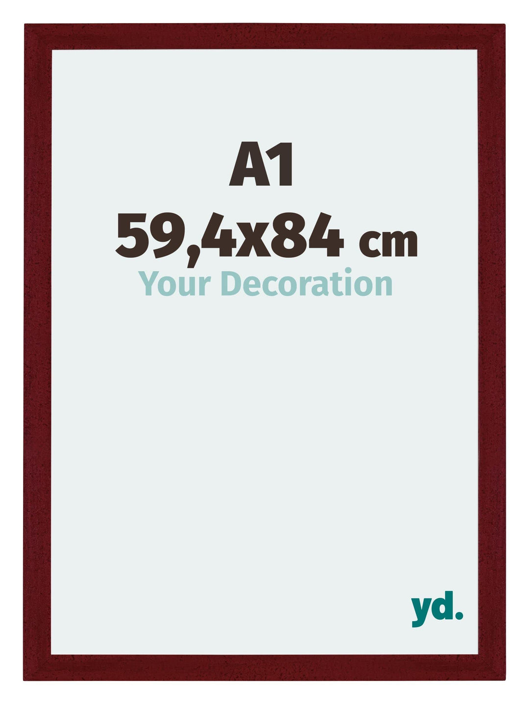 yd. Your Decoration - Bilderrahmen DIN A1 59,4x84 cm - Bilderrahmen aus MDF mit Acrylglas - Antirefl