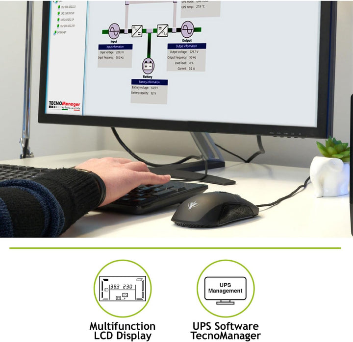 Tecnoware Power Systems - EVO DSP Plus 3600, Online-Technologie VFI für zuverlässige Stromversorgung