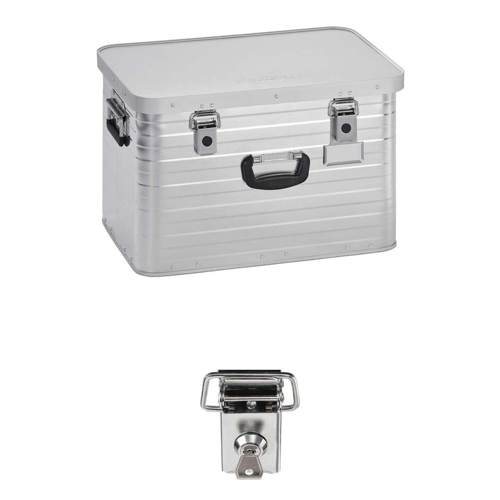 Enders Alubox 63 L mit Schloss Set - Aluminium Box 1 mm Wandstärke, spritzwasserdicht, stapelbar - A