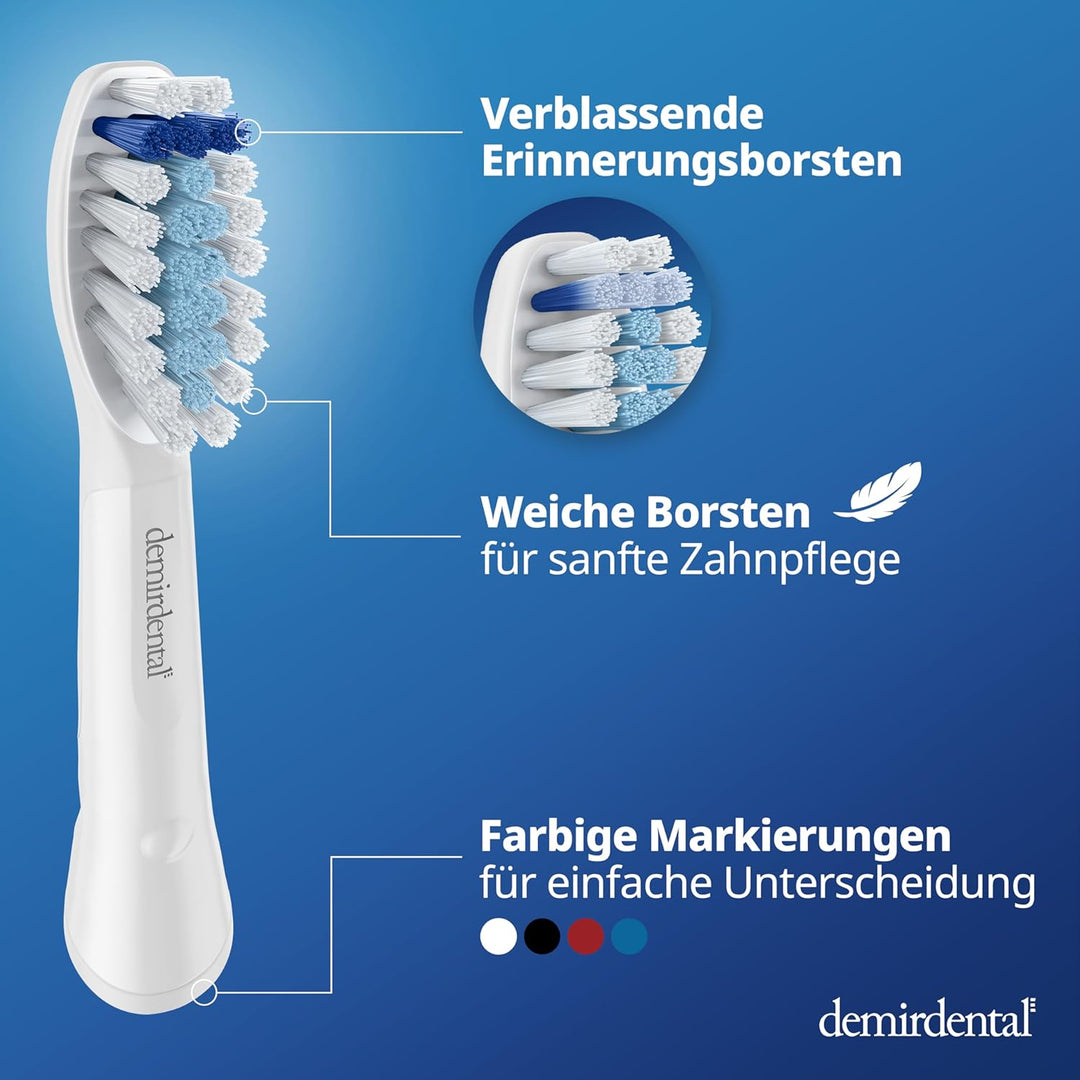 Sensitive Aufsteckbürsten von demirdental für Oral-B Pulsonic, weiche Ersatzbürsten, auch für Slim O