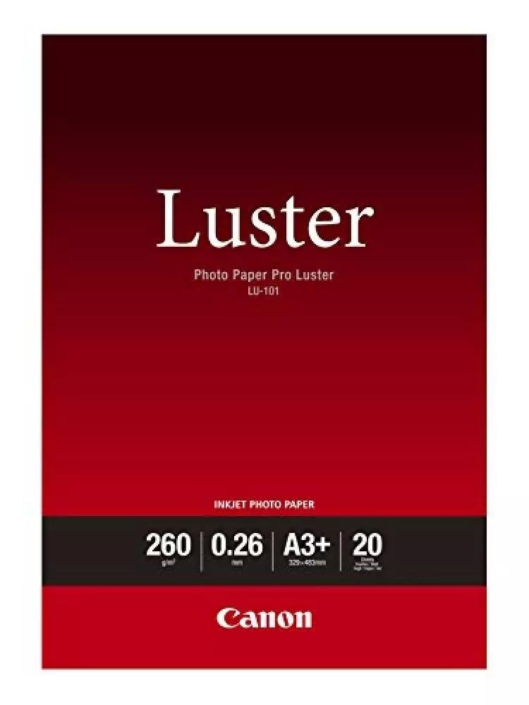 Canon Fotopapier Luster LU-101 glänzend weiss - (DIN A3+ 20 Blatt) für Tintenstrahldrucker - PIXMA D