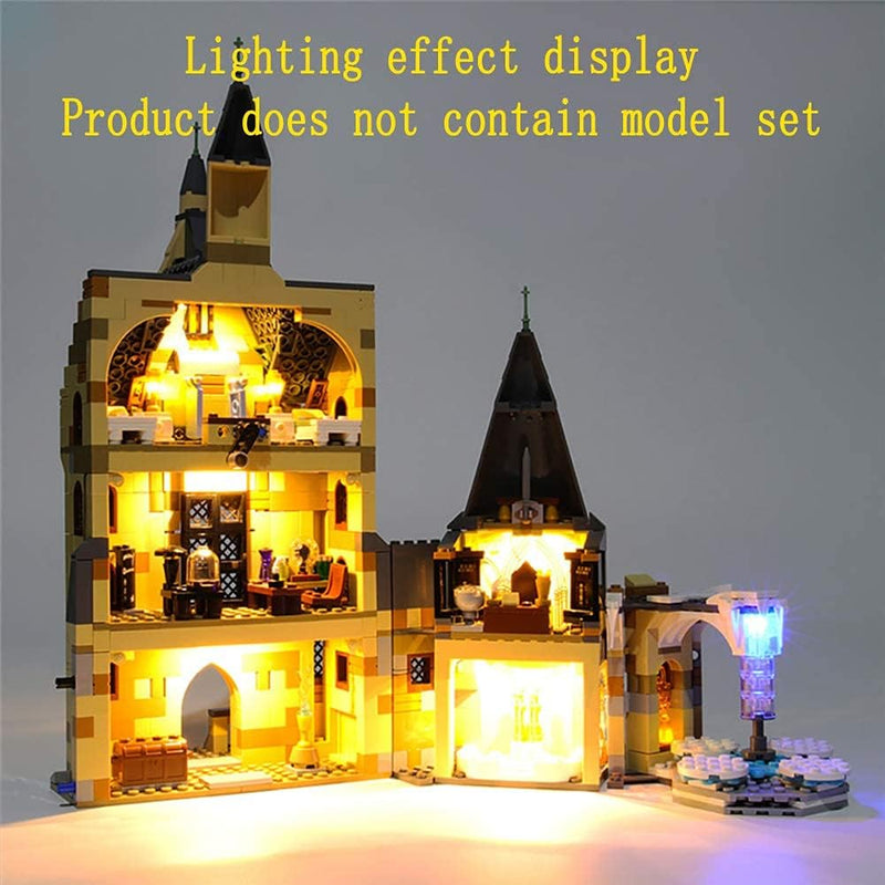 GEAMENT Lichtset für Harry Potter Hogwarts Uhrenturm (Hogwarts Clock Tower) Bausteine Modell kompati