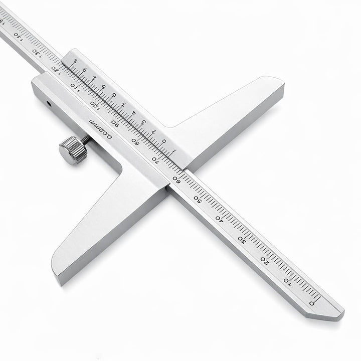 KATSU Tiefenmessschieber 0–200mm 0,02 mm Genauigkeit Metrisches Tiefenmess-Messschieber Messwerkzeug