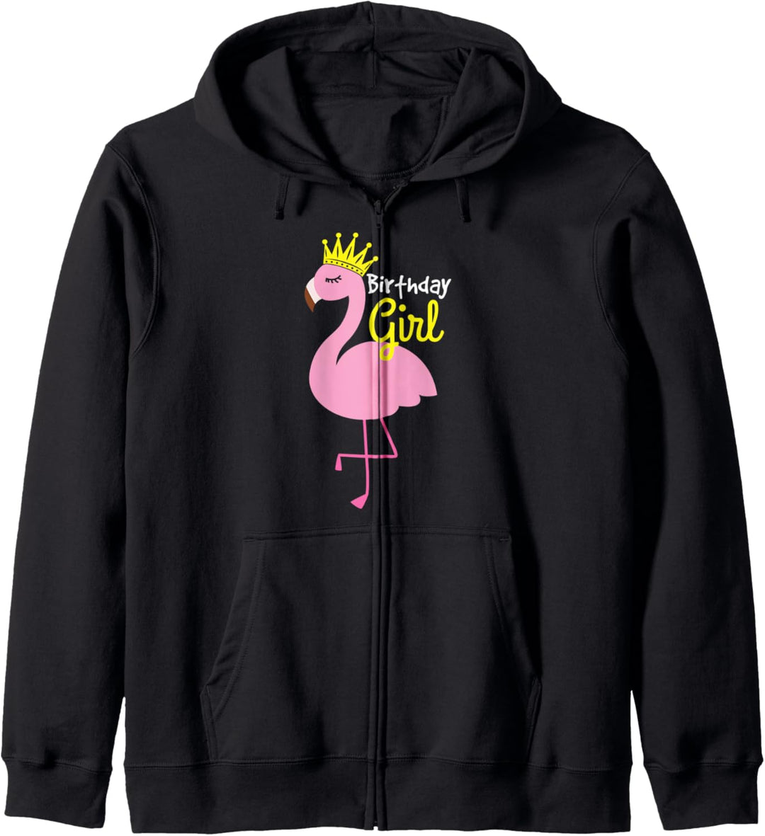 Cute Birthday Girl Flamingo Kapuzenjacke
