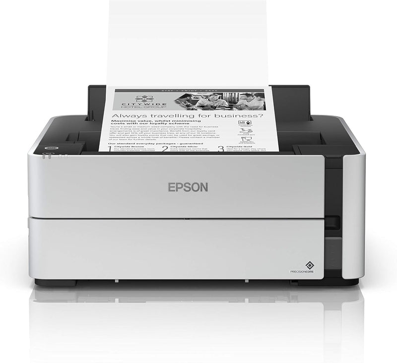 Epson EcoTank ET-M1170 nachfüllbarer Schwarzweissdrucker (Singlefunction, DIN A4, Duplex, Wi-Fi, USB