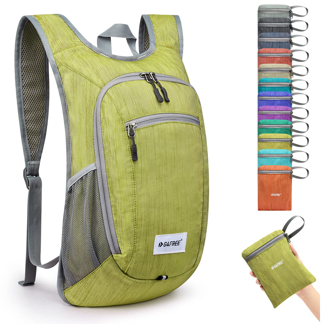 G4Free 10/15/20L Faltbarer Rucksack Klein, Wanderrucksack Leicht, Tagesrucksack Damen Herren für Wan