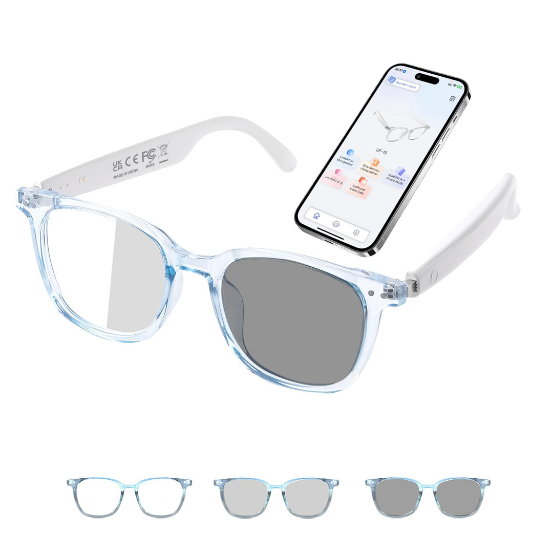 AI Übersetzer Smart Brille, zweisprachige Übersetzung in Echtzeit, Simultandolmetschbrille mit photo