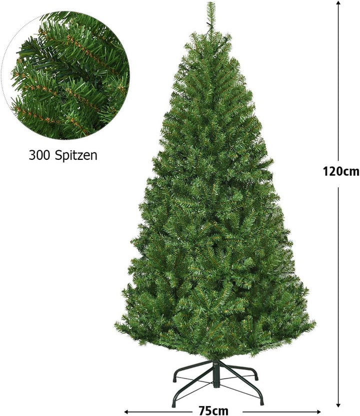 COSTWAY 120/150/180/210cm LED Künstlicher Weihnachtsbaum mit 11 Lichtmodi und 5 Farbwechsel, Tannenb