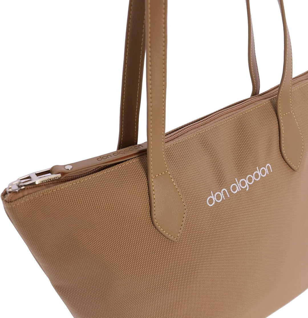 DON ALGODON Damen Telma Damenhandtaschen Beige, Beige