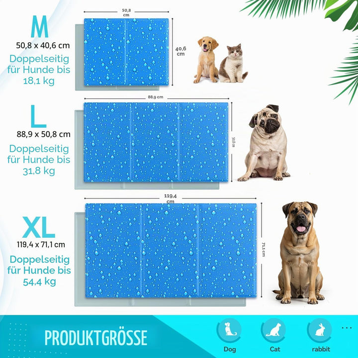 Zellar Kühlmatte für Hunde Selbst Kühlende Hundematte Kühldecke Hunde Sommer Kühlkissen Hundedecke m