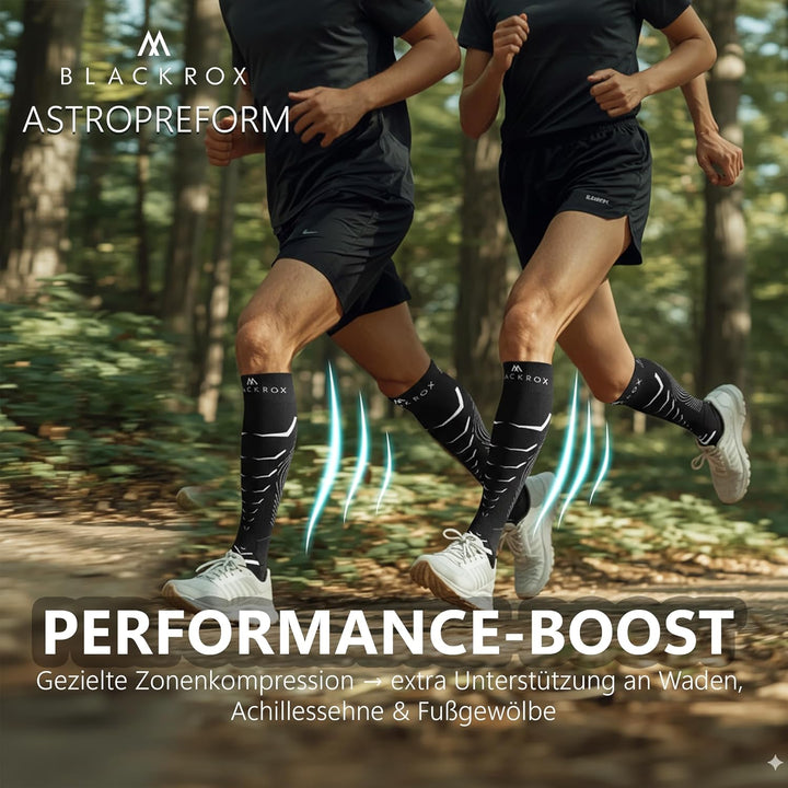 BLACKROX Kompressionsstrümpfe Sport Astropreform Kompressionssocken Vergleichssieger Sportkompressio