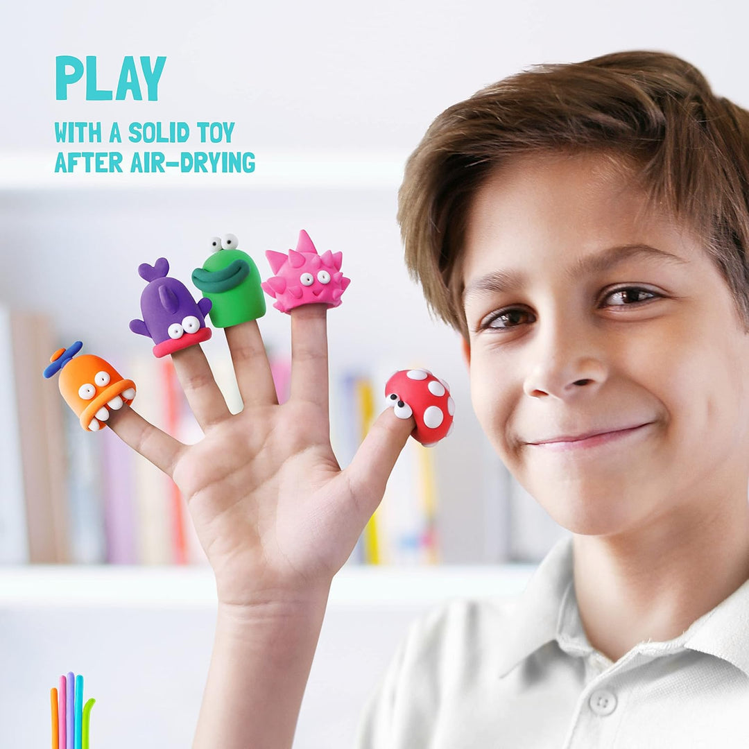 Hey Clay Animals-Set – bunte Modellier-Kinder – lufttrockenes Ton-Set 15 Dosen und Modellierwerkzeug