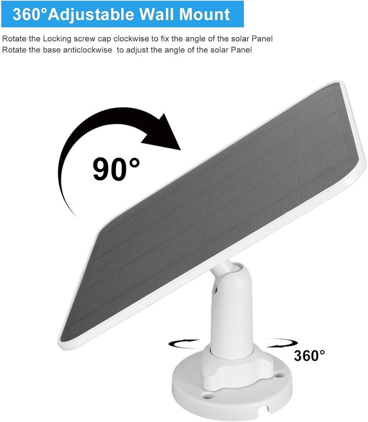 12 W Solarpanel für Türklingel, IP66 Wasserdichtes Solarpanel Ladegerät für Nest/Eufy Doorbell 2K Ka