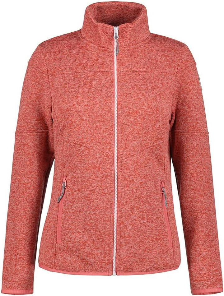 ICEPEAK Strickfleecejacke für Damen Anahola ohne Kapuze M Rot, M Rot