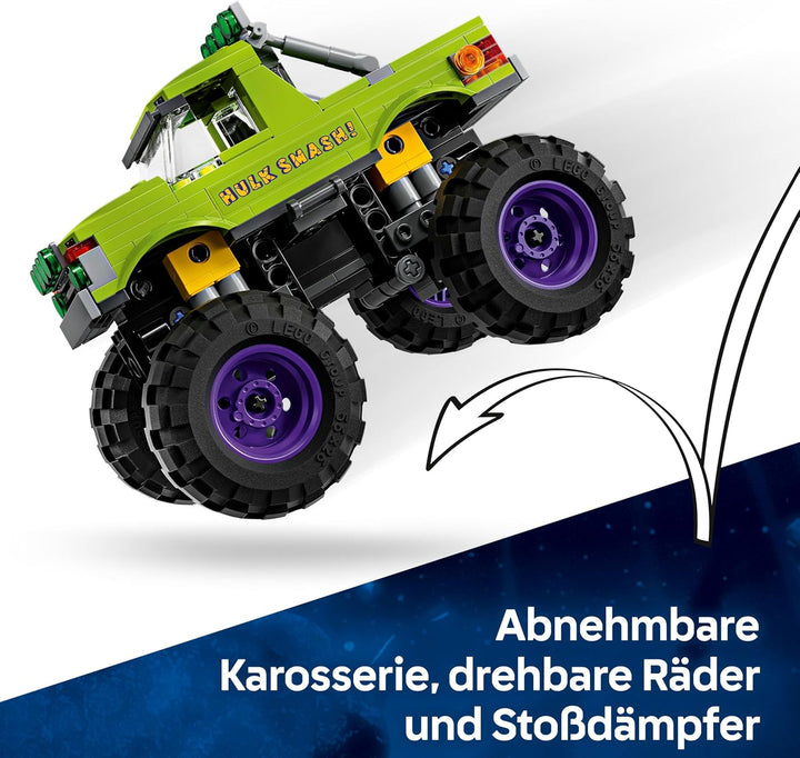 LEGO ǀ Marvel Hulk-Truck vs. Thanos - Kreatives Superhelden Spielzeug - Avengers Fahrzeug und Minifi