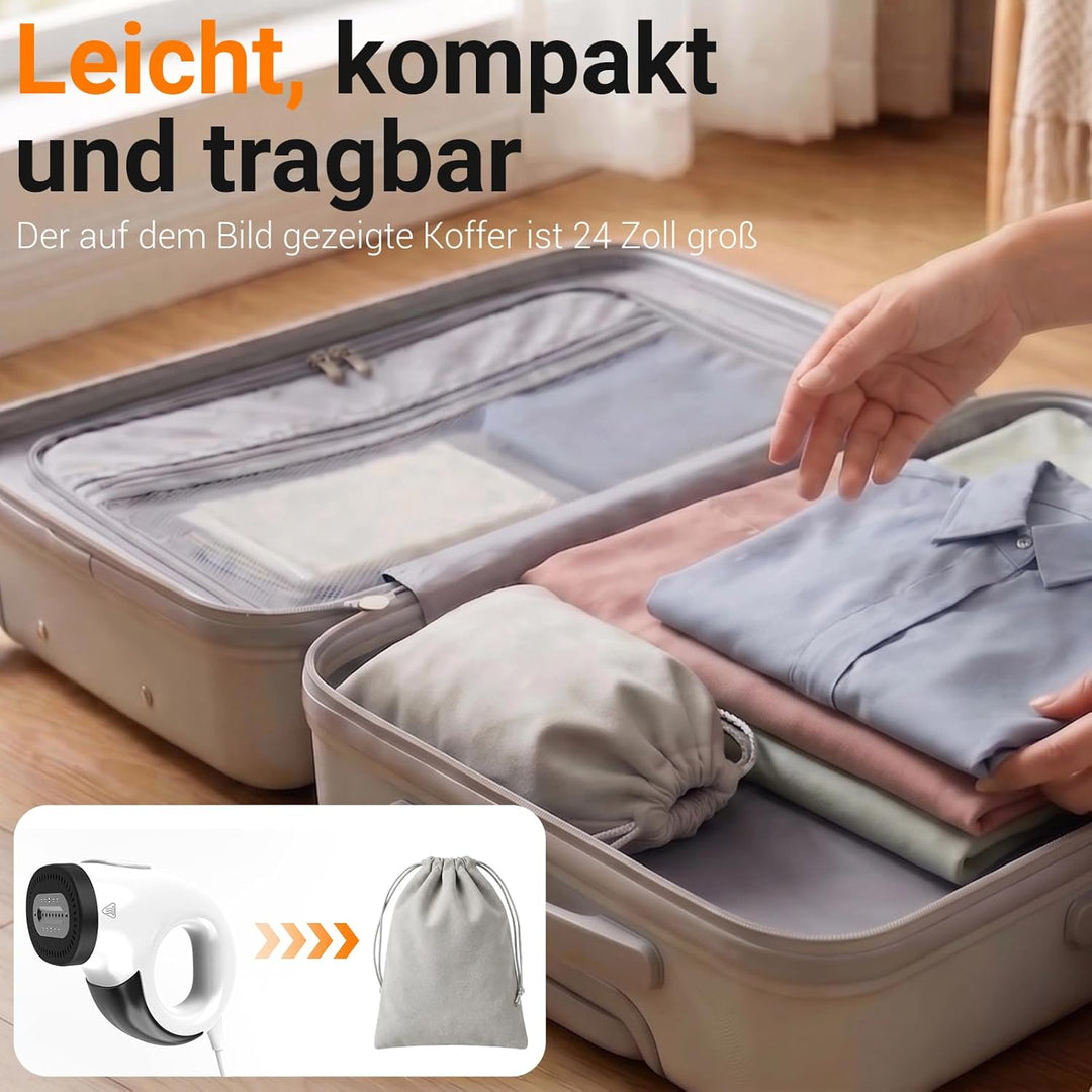 Steamer Dampfglätter mit Saugfunktion, Tragbarer Reisedampfglätter | 2800 Pa Saugleistung, Grosser a