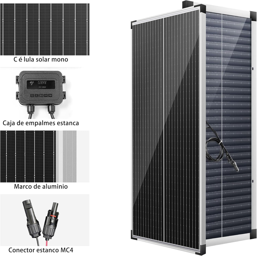 Nicesolar 100W Solarpanel Solarmodul Bifazial monokristallines Photovoltaik Solarzelle 100 Watt PV M