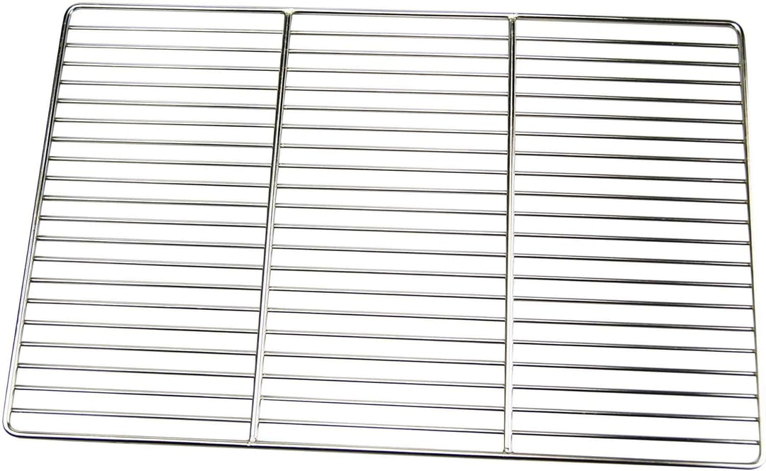 Grillclub Edelstahl Grillrost 53 x 38 cm + 2 Griffe für Wellfire Quatro (nur 10 mm Stababstand) Stäb