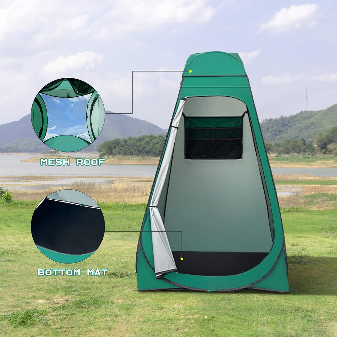 BRIAN & DANY Duschzelt Camping, Pop Up Toilettenzelt, Tragbares Umkleidezelt mit Regenschutz und Fen