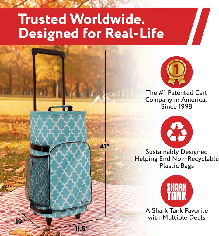 dbest products Ultra Compact Cooler Smart Cart Marokkanische Fliese Extended, Marokkanische Fliese E